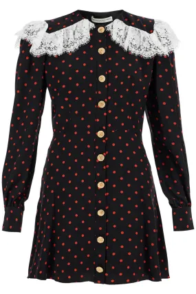 Alessandra Rich Women's 'Silk Polka Dot Mini Dress