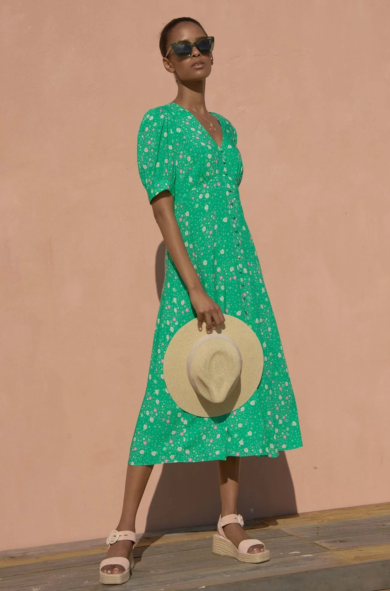 Anne EcoVero™ Dress | Bright Green