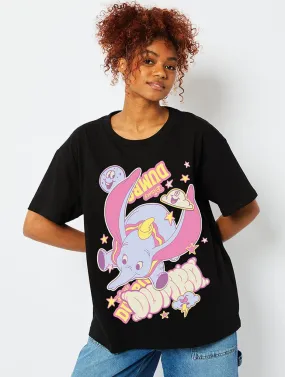 Disney Dumbo Graphic T-Shirt in Black