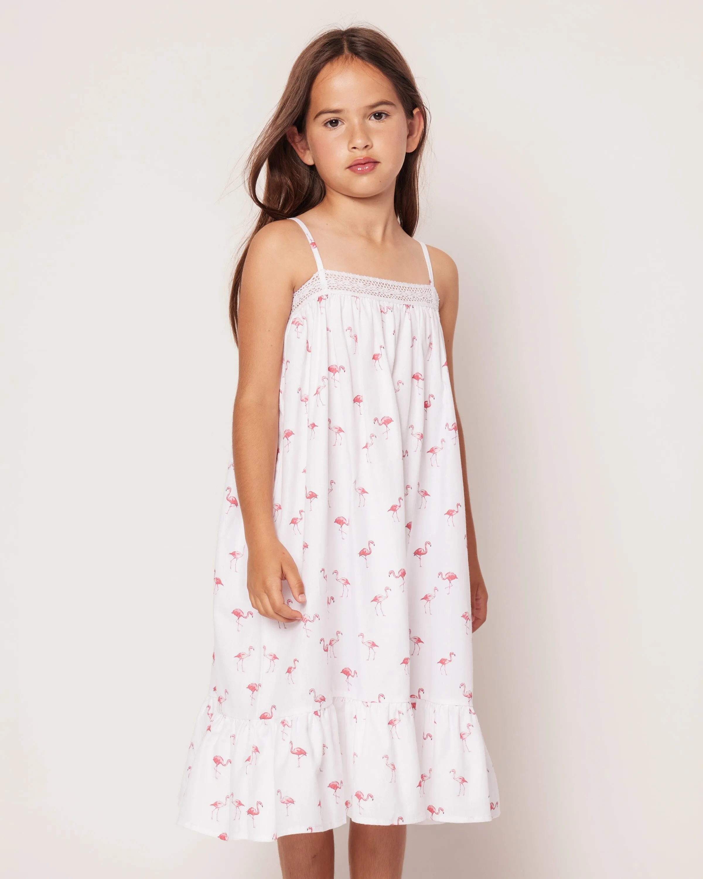 Girl's Twill Lily Nightgown | Flamingos