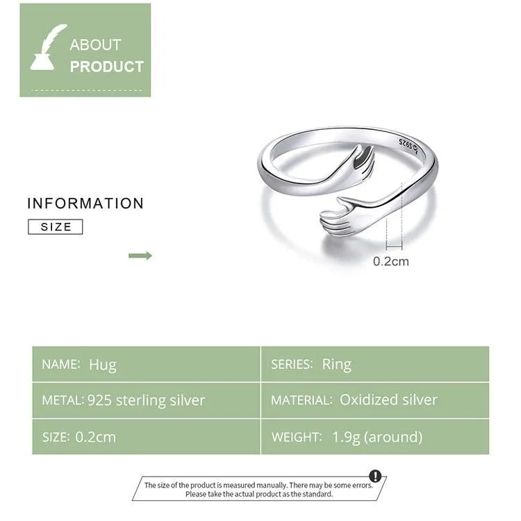 'Loving Hug' Sterling Silver Ring