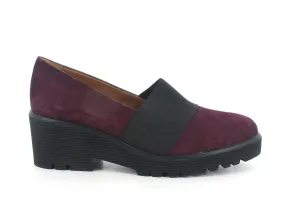 Melluso donna scarpe accollate camoscio bordeaux