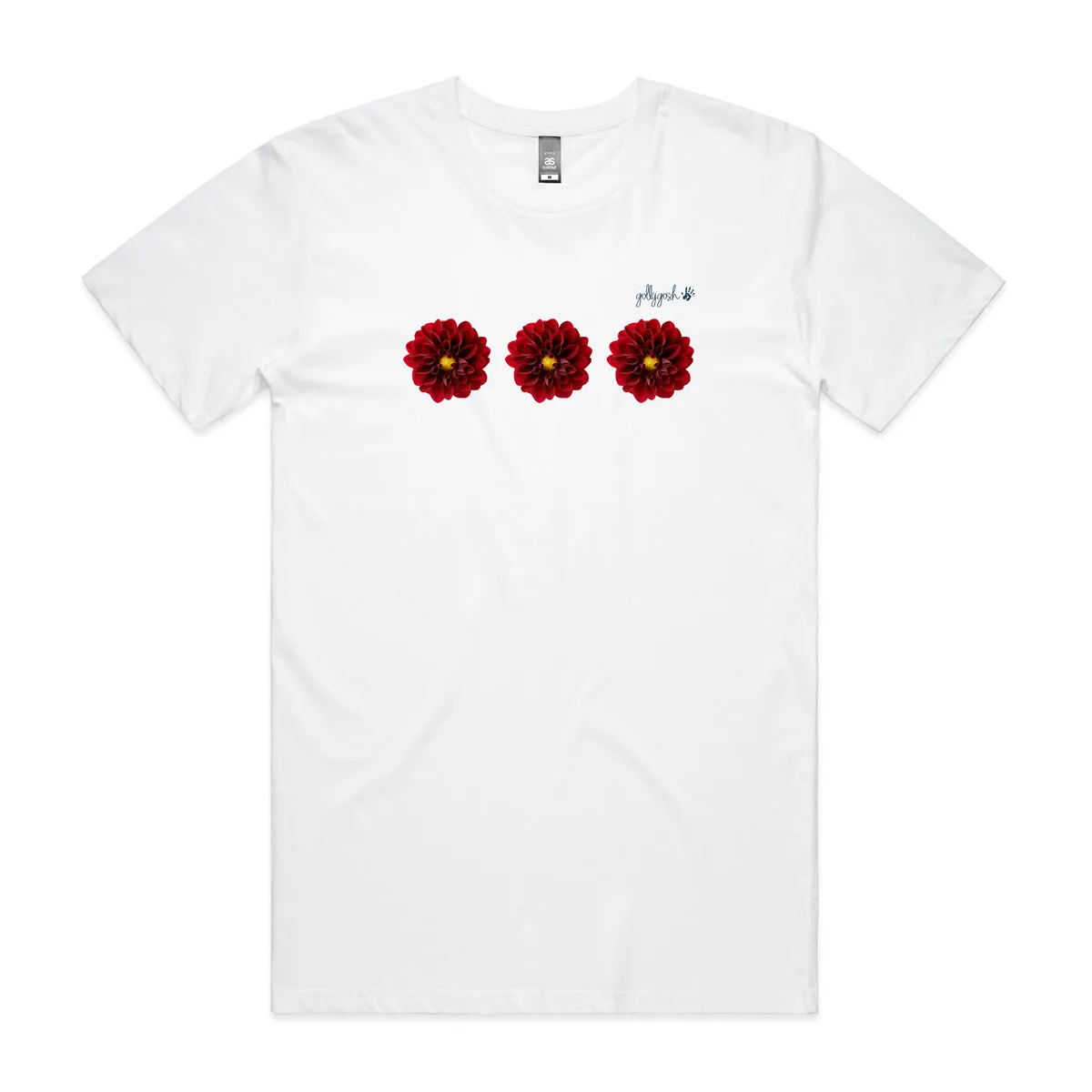 Red Dahlias Adult Tee