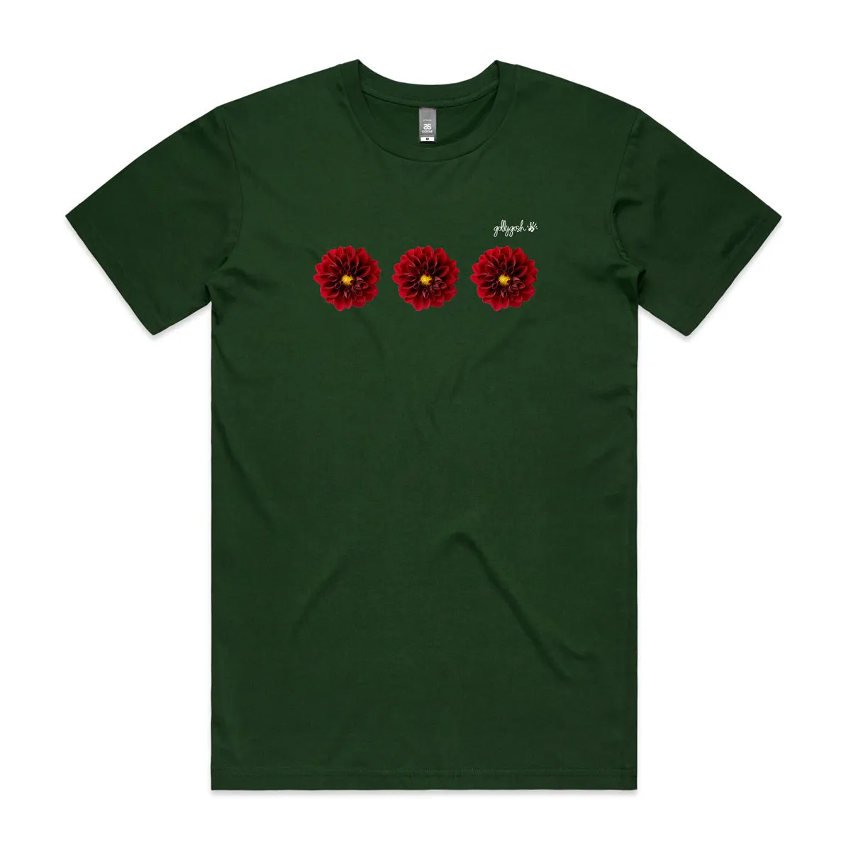 Red Dahlias Adult Tee