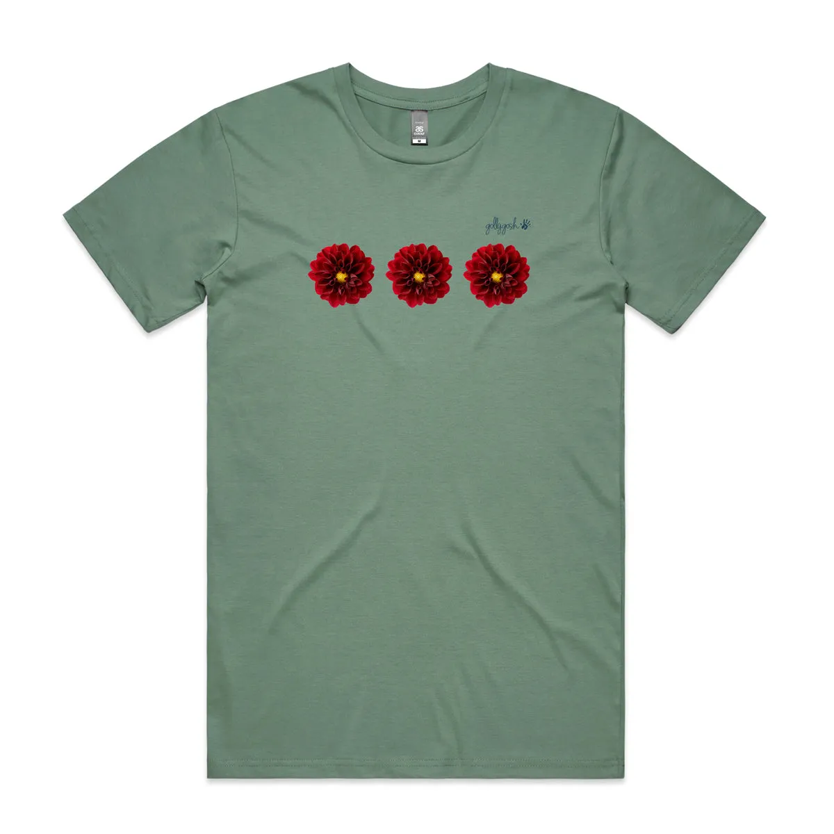 Red Dahlias Adult Tee