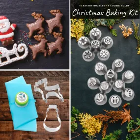 Tasty Baking - Christmas Nozzles & Cutter Kit (22 pcs set)