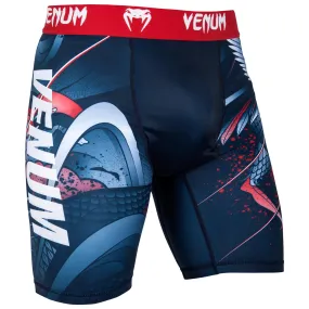 Venum Rooster Compression Shorts - Navy Blue/Orange